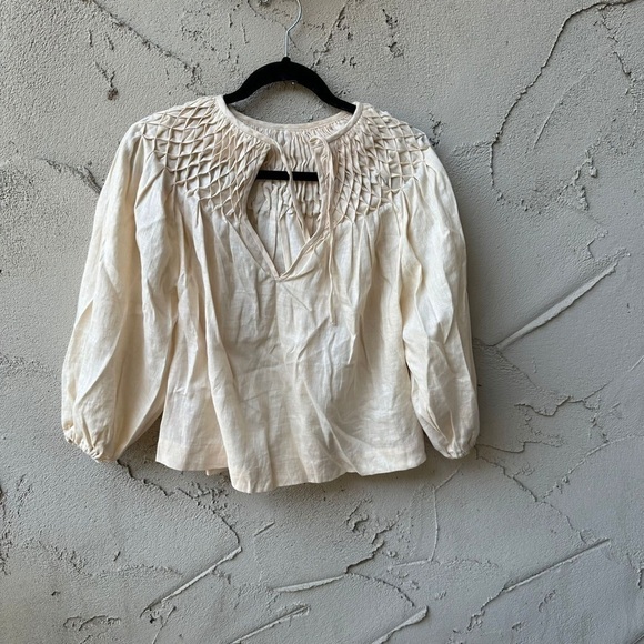 Innika Choo Hope Filthorts Blouse Top In Peach Size 0 US XS - Picture 6 of 11